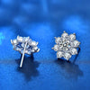Sunflower Stud Moissanite Earrings - Rokshok
