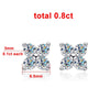 4 Stones Round Moissanite Stud Earrings - Rokshok