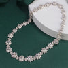 Luxury Flowers Full Moissanite Bride Necklace - Rokshok