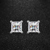 Princess Cut Square Moissanite Diamond Stud Earrings - Rokshok
