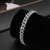 8mm Cuban Link Chain bracelet with Moissanite Diamonds - Rokshok