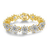 18k White Gold Sunflower Moissanite Bracelet - Rokshok
