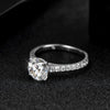 3CT Moissanite Ring Plated 18k White Gold - Rokshok
