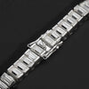 3x5mm Emerald Moissanite Tennis Bracelet Plated 18k White Gold - Rokshok
