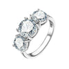 4CT 3-Stone Moissanite Diamond Ring - Rokshok