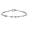 2-6mm Moissanite Tennis Bracelet Plated White Gold - Rokshok