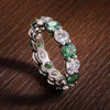 Colorful Moissanite Eternity Rings - Rokshok