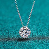 1ct Moissanite Round Cut Pendant Necklaces - Rokshok