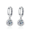 Round Hoop Moissanite Pendant Earrings - Rokshok