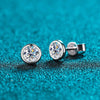 1ct Moissanite Round Stud Earring - Rokshok