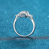 3ct Radiant Moissanite Ring Plated 18k White Gold - Rokshok
