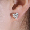 4 Carat Heart Shape Moissanite Stud Earrings - Rokshok