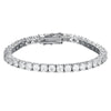 2-6mm Moissanite Tennis Bracelet Plated White Gold - Rokshok