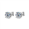 4 Stones Round Moissanite Stud Earrings - Rokshok