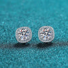 1-2 ct Sterling Silver Moissanite Stud Earrings - Rokshok