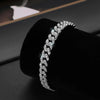 8mm Cuban Link Chain bracelet with Moissanite Diamonds - Rokshok