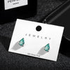 6*8mm 1.25ct Green Pear Shape Cut Moissanite Earrings - Rokshok