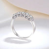 Moissanite Ring With Double Row Beads - Rokshok