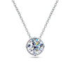 1ct Moissanite Round Cut Pendant Necklaces - Rokshok