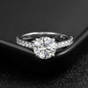 3CT Moissanite Ring Plated 18k White Gold - Rokshok