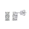 Green Pink Full Moissanite Diamonds Stud Earrings - Rokshok