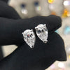 4CT Pear and heart Cut Moissanite Diamond Earrings - Rokshok