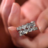 Double Row Moissanite Engagement Ring - Rokshok