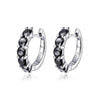 Black Moissanite Diamond Hoop Earrings - Rokshok