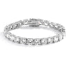 2-6mm Moissanite Tennis Bracelet Plated White Gold - Rokshok