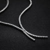 Long Tassel Moissanite Tennis Necklace - Rokshok