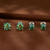Green Moissanite Diamond Stud Earring - Rokshok