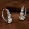 4-Stone Moissanite Hoops Earrings - Rokshok