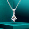 2 Carat Rhombus Moissanite Diamond Pendant Necklace - Rokshok