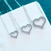 Sparking Moissanite Necklace Heart Pendant - Rokshok
