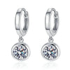 Round Hoop Moissanite Pendant Earrings - Rokshok