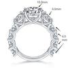 8CT Luxury Full Moissanite Engagement Ring - Rokshok
