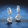 Round Hoop Moissanite Pendant Earrings - Rokshok