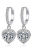 Heart Shape Moissanite Diamond Hoop Earrings - Rokshok