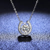 1CT U-type Horseshoe Pendant Moissanite Necklace - Rokshok