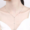 3mm Long Tassels Moissanite Pendant Necklaces - Rokshok