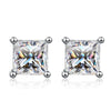 Lab Grown Princess Cut Moissanite Earrings - Rokshok