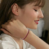 3-6.5MM Garnet Red All Moissanite Diamond Tennis Bracelet - Rokshok