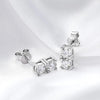 Green Pink Full Moissanite Diamonds Stud Earrings - Rokshok