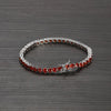 3-6.5MM Garnet Red All Moissanite Diamond Tennis Bracelet - Rokshok
