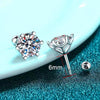 Moissanite Round Cut Screw Ear Studs Earrings - Rokshok