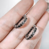 Black Moissanite Diamond Hoop Earrings - Rokshok