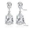 6 Carat Luxury Pear Cut Moissanite Drop Earrings - Rokshok