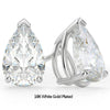 4CT Pear and heart Cut Moissanite Diamond Earrings - Rokshok