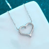 Sparking Moissanite Necklace Heart Pendant - Rokshok