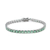 3-6.5mm Green full Moissanite Tennis Bracelet - Rokshok
